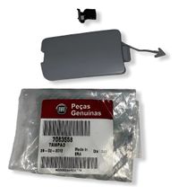 Foto do produto KIT TAMPA REBOQUE PARACHOQUE DIANTEIRO FIAT 7083558 + TRAVA METAL STILO 2002 a 2007