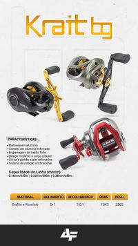 Foto do produto CARRETILHA ALBATROZ KRAIT BG