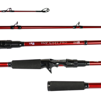Foto do produto VARA TOP CAST PRO RED IM8 50LBS 2 PARTES PARA CARRETILHA 2,40M E 2,70M