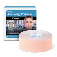 Foto do produto Bandagem Kinesiológica Premium 2,5cm Fisiovital – Fita Kinesio Tape para Pós-Cirúrgico e Peles Sensíveis