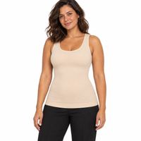 Foto do produto Camisete Modeladora DeLinea Fisiovital — Bege, Modelagem do Tronco