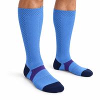 Foto do produto Meia Compressiva Esportiva 3/4 - Azul Clara Fisiovital | Meia Corrida Recuperação 20-30 mmHg