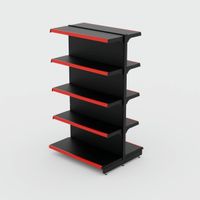 Foto do produto Gôndola de Centro Continuação de 1,55 m - Preto-Vermelho