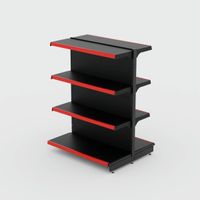Foto do produto Gôndola de Centro Continuação de 1,32 m - Preto-Vermelho