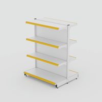 Foto do produto Gôndola de centro Inicial de 1,32 m - Branco-Amarelo
