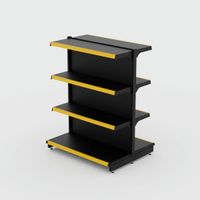 Foto do produto Gôndola de centro Inicial de 1,32 m - Preto-Amarelo