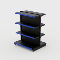 Foto do produto Gôndola de centro Inicial de 1,32 m - Preto-Azul