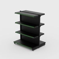 Foto do produto Gôndola de centro Inicial de 1,32 m - Preto-Verde