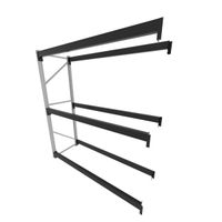 Foto do produto Mini porta pallet 200 kg por nivel inicial com 3 niveis Preto Sem MDF