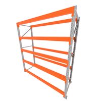 Foto do produto Mini porta pallet 200 kg por nivel inicial com 5 niveis laranja com Sem MDF