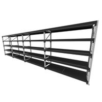 Foto do produto Mini porta pallet 200 kg por nivel inicial +3 continuação com 5 niveis preto com MDF Preto