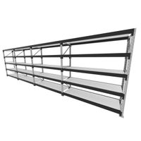 Foto do produto Mini porta pallet 200 kg por nivel inicial +3 continuação com 5 niveis preto com MDF Branco