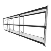 Foto do produto Mini porta pallet 200 kg por nivel inicial +2 continuação com 3 niveis preto com MDF Branco