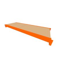Foto do produto Par de longarina + MDF 180x60 cm MPP 200 kg Laranja + Cru