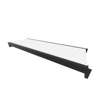 Foto do produto Par de longarina + MDF 180x60 cm MPP 200 kg Preto + Branco