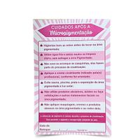 Foto do produto Ficha Cuidados Após Micropigmentação