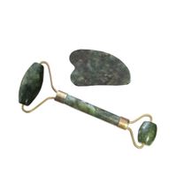 Foto do produto Kit Massageador Facial Pedra Jade Placa Guasha