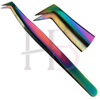 Foto do produto Pinça KS para Extensão de Cílios Curva Multicolor