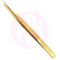 Foto do produto Pinça Macy Gold para Extensão de Cílios M7 Reta - Dourada