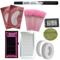 Foto do produto Kit Acessórios Alongamento de Cílios - N° 16 + Cílios Cortesia