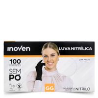Foto do produto Luva Nitrílica Preta Inovem sem Pó