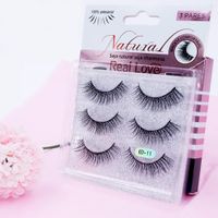 Foto do produto Cílios Postiços Real Love Natural 6D - 3 Pares