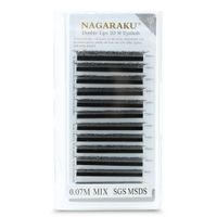 Foto do produto Cílios 3D W Double Nagaraku Curvatura M - Fox Eyes / Delineado - Mix 8 / 14