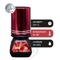 Foto do produto Cola Master Elite Ruby Adesivo de Secagem Rápida de Extensão de Cílios - 3g