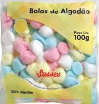 Foto do produto Algodão em Bolas Coloridas 100g - Sussex