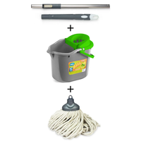 Foto do produto Balde Mop Completo (Espremedor+Esfregão+Cabo)