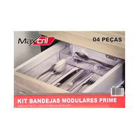 Foto do produto Bandeja Modular 04 Peças Cristal - Maxcril