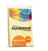 Foto do produto Bloco Adesivo 102 X148mm Amarelo Pautado - Maxprint