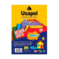 Foto do produto Bloco Criativo A-4 x 24fls x 120g/m² com 08 Cores - Usapel