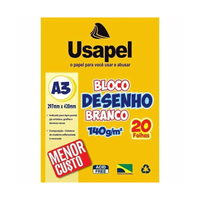 Foto do produto Bloco Desenho A-3 c/ 20fls x 140g/m² - Usapel