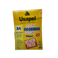 Foto do produto Bloco Desenho A-4 com 20fls x 140g/m² - Usapel