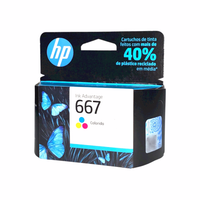 Foto do produto Cartucho de Tinta HP 667 Colorido