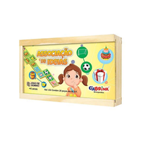 Foto do produto Dominó de Associação de Ideias em Madeira c/ 28 pcs - Jott Play