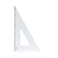Foto do produto Esquadro 60º com 26cm New Line Cristal com Graduação - Waleu