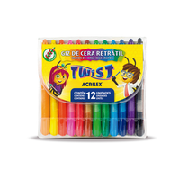 Foto do produto Giz de Cera Retrátil Twist com 12 Cores - Acrilex