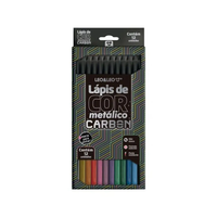 Foto do produto Lápis de Cor 12 Cores Carbon Metálico Redondo - Leo e Leo