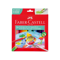 Foto do produto Lápis de Cor Aquarelável  24 cores - Faber-Castell  