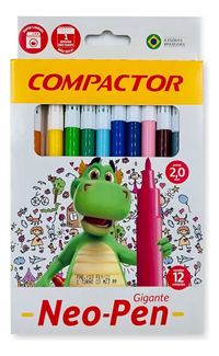 Foto do produto Hidrocor com 12 Cores Compactor Neo-Pen Gigante