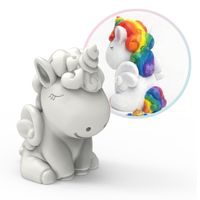 Foto do produto Unicórnio e Gesso Cru para Colorir DIY Mini Decorativo 5cm Lembrancinha Crianças
