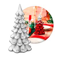 Foto do produto Árvore de Natal em Gesso 19cm Decoração Natalina Pinheiro Artesanal