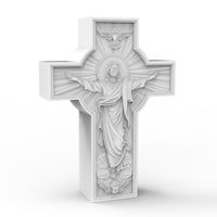Foto do produto Cruz da Ascensão Jesus em Gesso Arte Sacra Religiosa para Decoração DIY