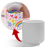 Foto do produto Vasos de Gesso com Tampa Pequeno, Médio E Grande para Decoração e Organização