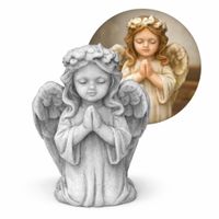 Foto do produto Anjinho Orando em Gesso 6cm Lembrancinha Religiosa para Batizado e Decoração