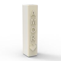Foto do produto Forma de Silicone Vela Amor Pilar 14cm para Velas