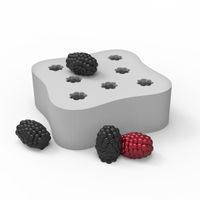 Foto do produto Molde de Silicone 8 Mini Amoras Realistas