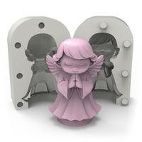 Foto do produto Molde de Silicone Anjo Menina Orando Mini